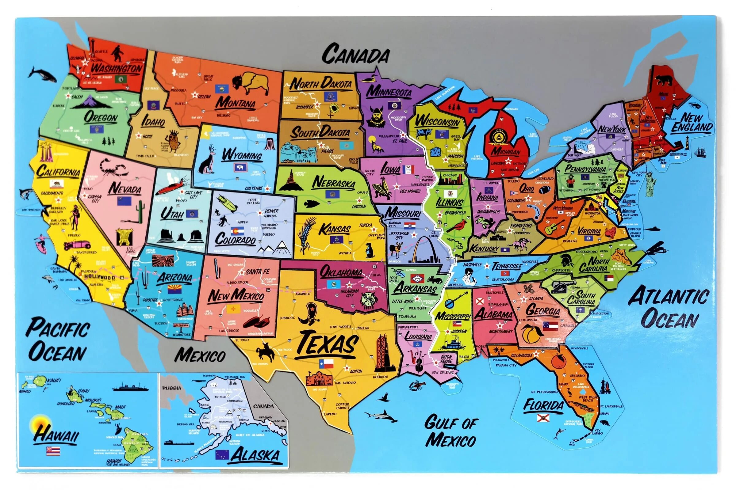 США по Штатам. Карта USA. Карта Америки со Штатами. Политическая карта Штатов США.