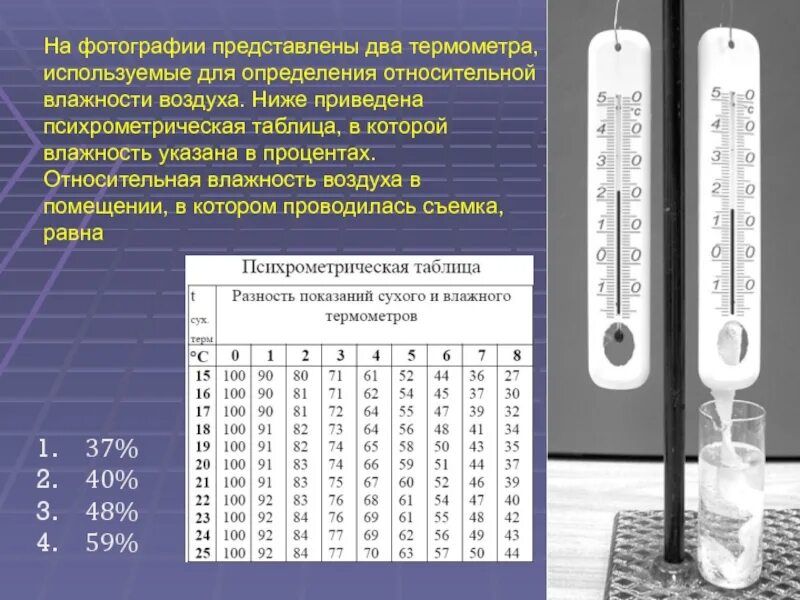 Определите абсолютную температуру воздуха в комнате. Измерение относительной влажности с помощью психрометра таблица. Таблица измерения температуры и влажности воздуха в помещении. Влажность воздуха физика психрометр. Влажность измеряют гигрометром психрометром.