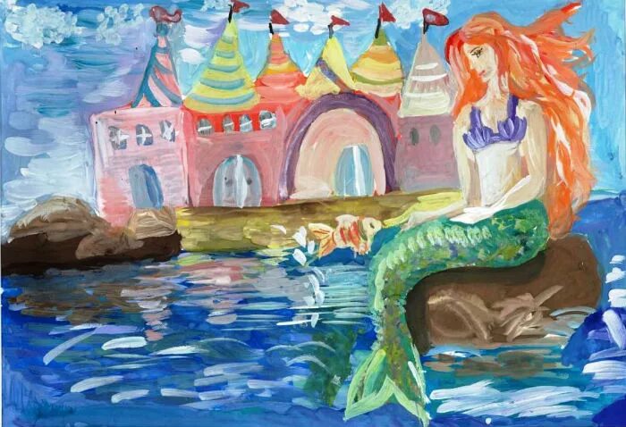Русалочка 4. Детские рисунки к сказке русалочка. рисование по сказке русалочка. русалочка андерсен рисунки детей. иллюстрация к русалочке 4 класс.