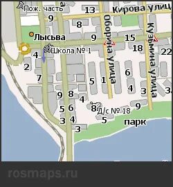 Карта лысьвы