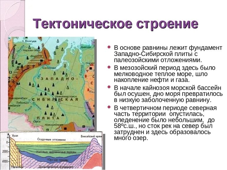 Равнина тектоническое строение типы климата природные. Рельеф России Западно Сибирская равнина. Геологическое строение Западно сибирской. Геологическое строение Западно сибирской плиты. Фундамент Западно сибирской плиты.