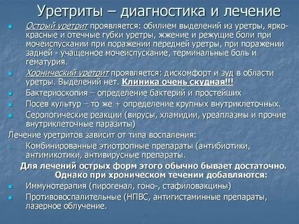 Уретра у мужчин и женщин