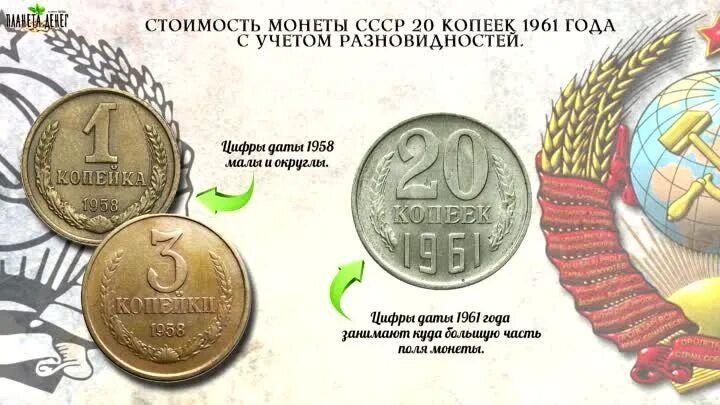 Монеты СССР 20 копеек 1961. Монета СССР 20 копеек 1961 год. Вогнутые ленты 20 копеек 1961 года. Монета 20 копеек 1961 года.