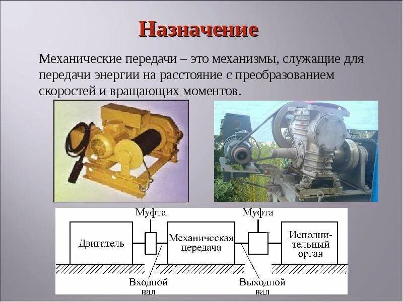 Механическая передача энергии