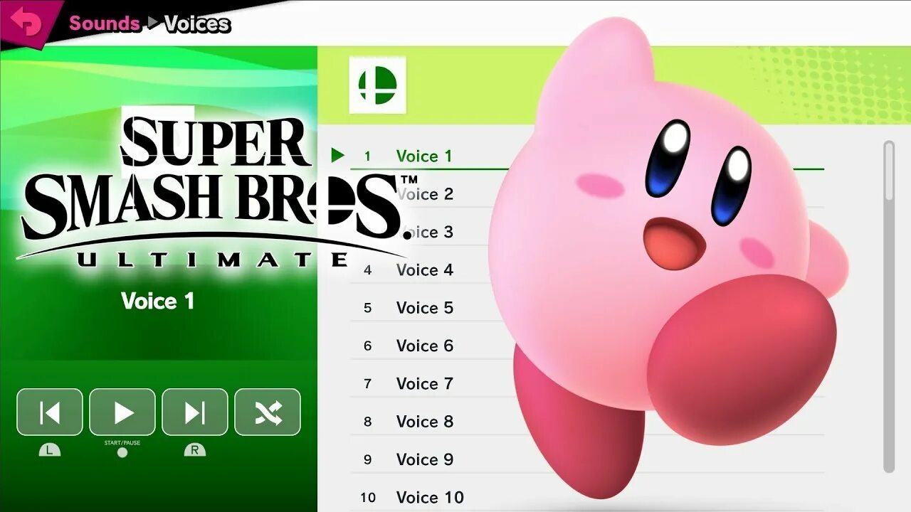 Kirby Effects. Super voices