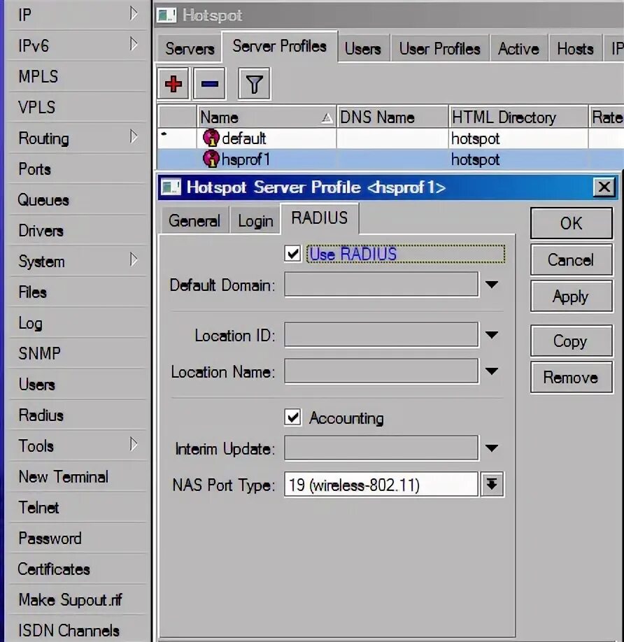 Radius mikrotik