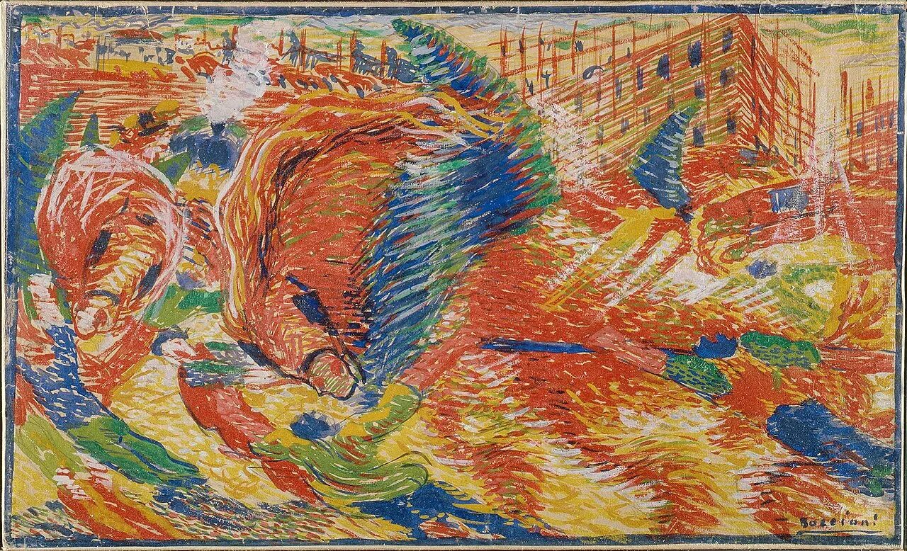 Боччони картины. «город встает» (1910), умберто боччони. рост города умберто боччони. футуризм боччони. умберто боччони футуризм.