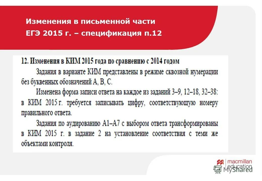 Изменения с декабря 2014. ЕГЭ письменная часть. Спецификация ЕГЭ 2014 история. Письменная часть ЕГЭ история. ЕГЭ говорение спецификация.