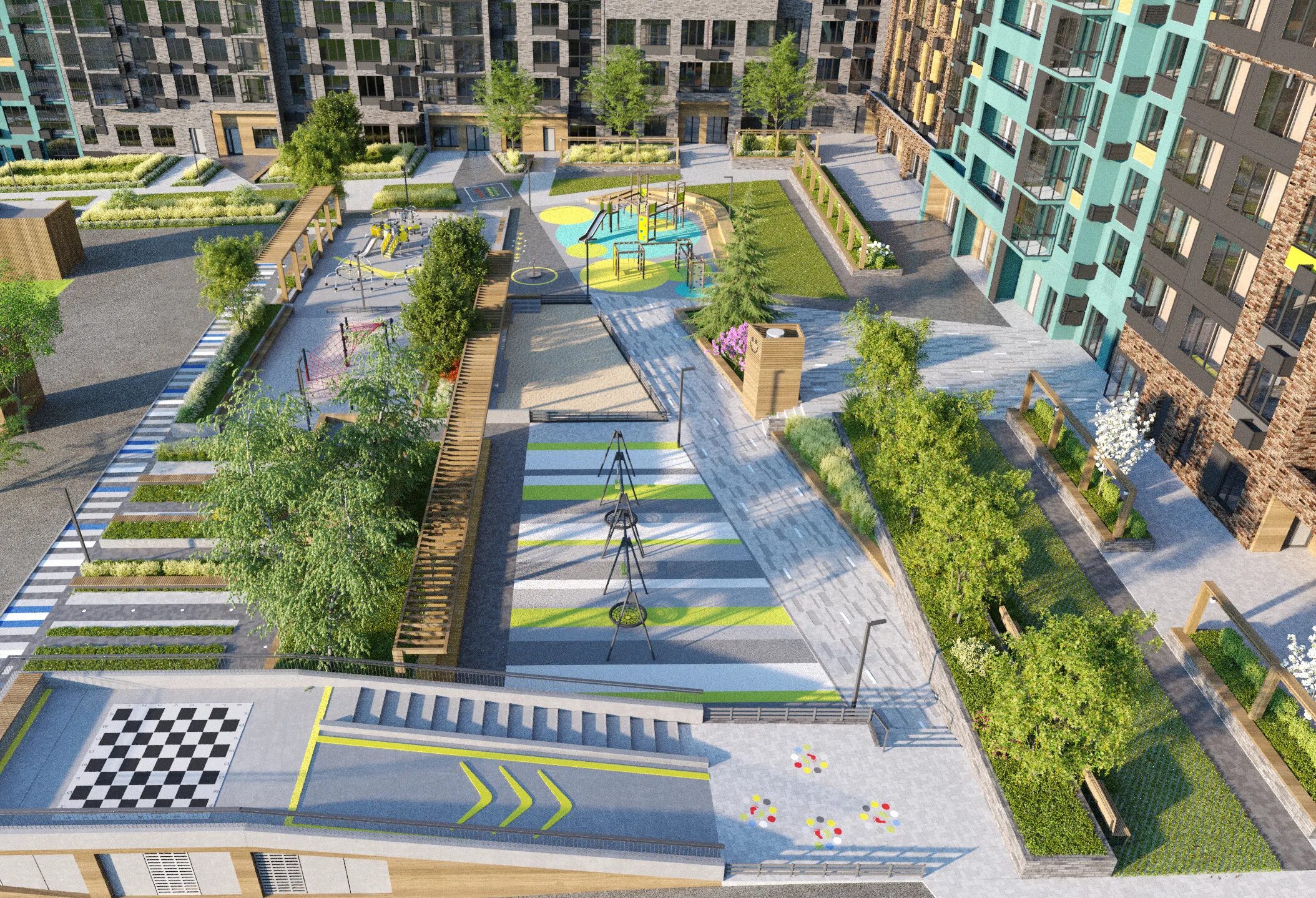 Озеленение двора. Благоустройство дворовых территорий. Озеленение жилых комплексов. Благоустройство жилого дома. Благоустройство двора.