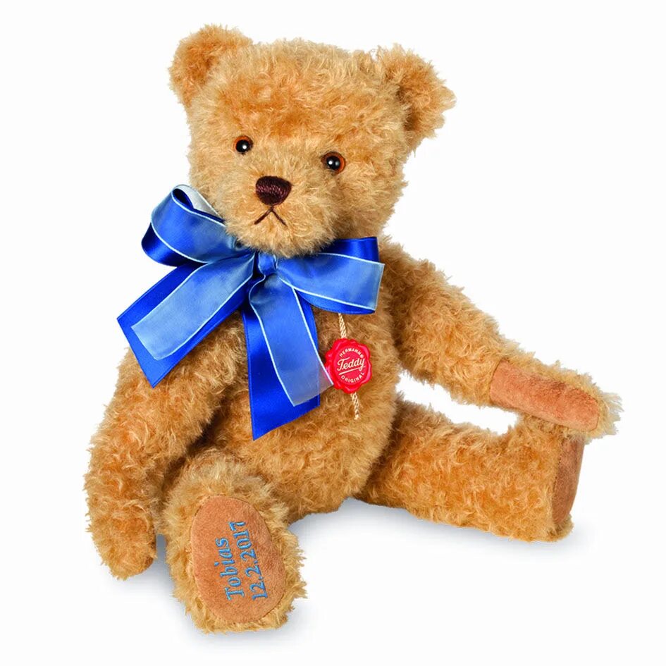 Плюшевый мишка герцога. Teddy Bear оригинал. Веселый плюшевый медведь. Тедди Беар Steiff красный цвет.
