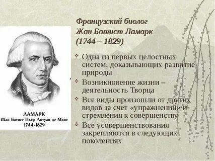 Ж б ламарк предложил