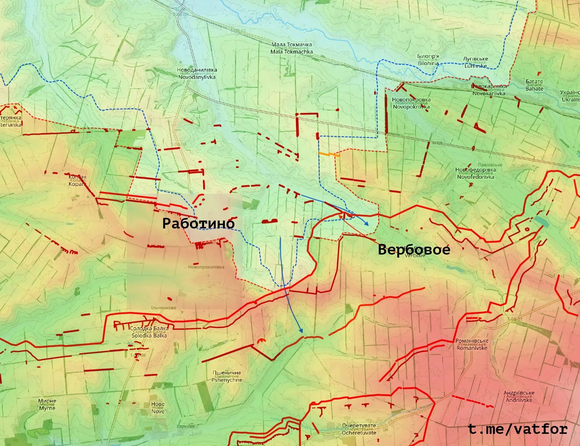 Карта Работино линия фронта. Линия обороны район Работино. Линии обороны ВСУ. Работино бои карта.