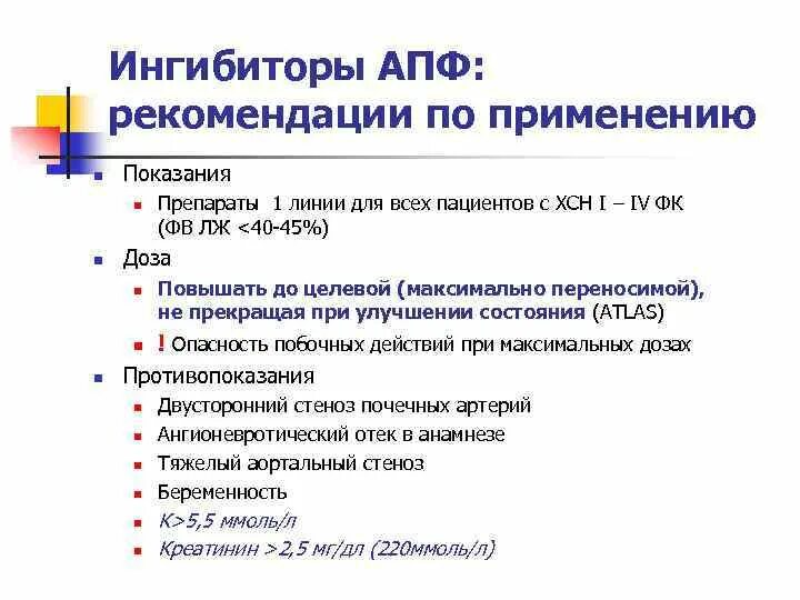 Ингибиторы апф применение