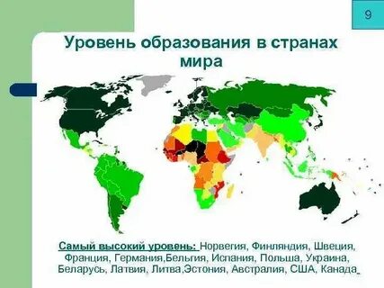 Страны с высоким средним образованием