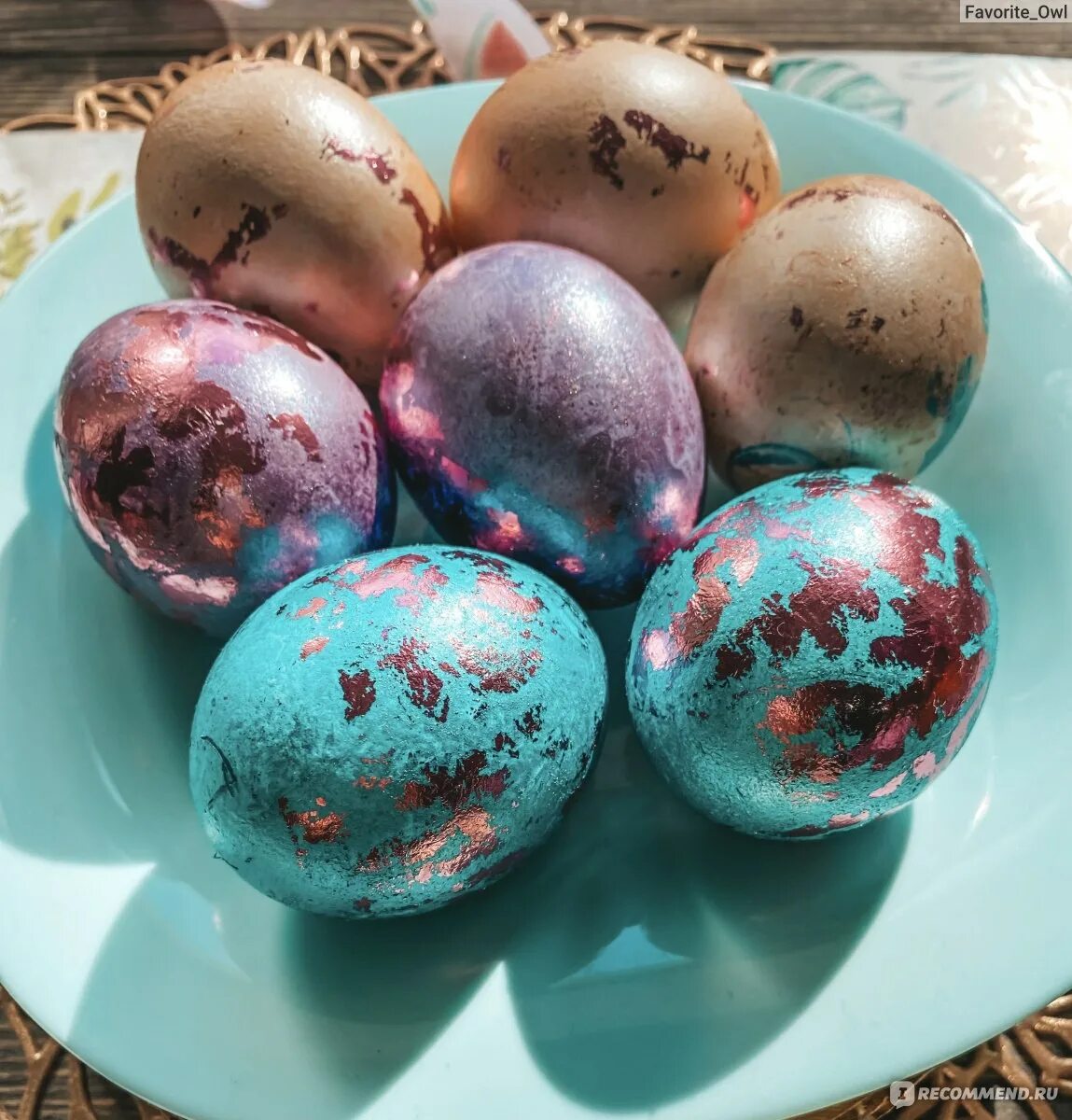 Как покрасить яйца перламутровой краской