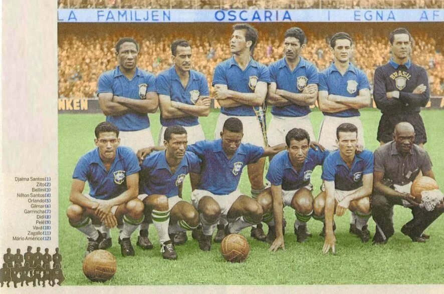 Команда бразилии 1958. Команда бразилии 1958. Команда чемпионата мира бразилия в 1958. Бразилия-швеция 1958 финал. Состав сборной бразилии 1958.