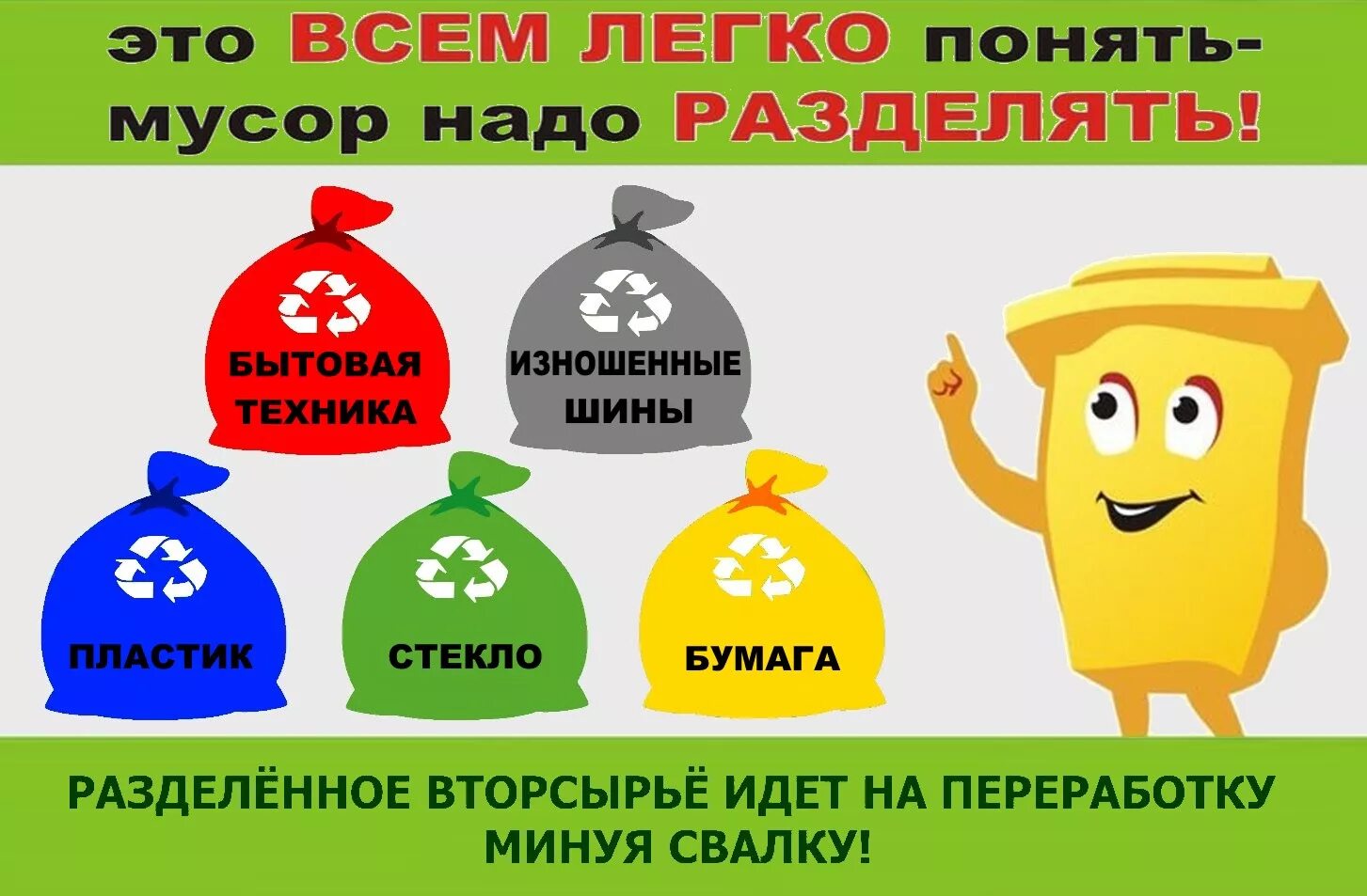 раздельный сбор отходов схема. памятка по раздельному сбору мусора для детей. памятка по раздельному мусору. мусор надо разделять. система раздельного сбора мусора.