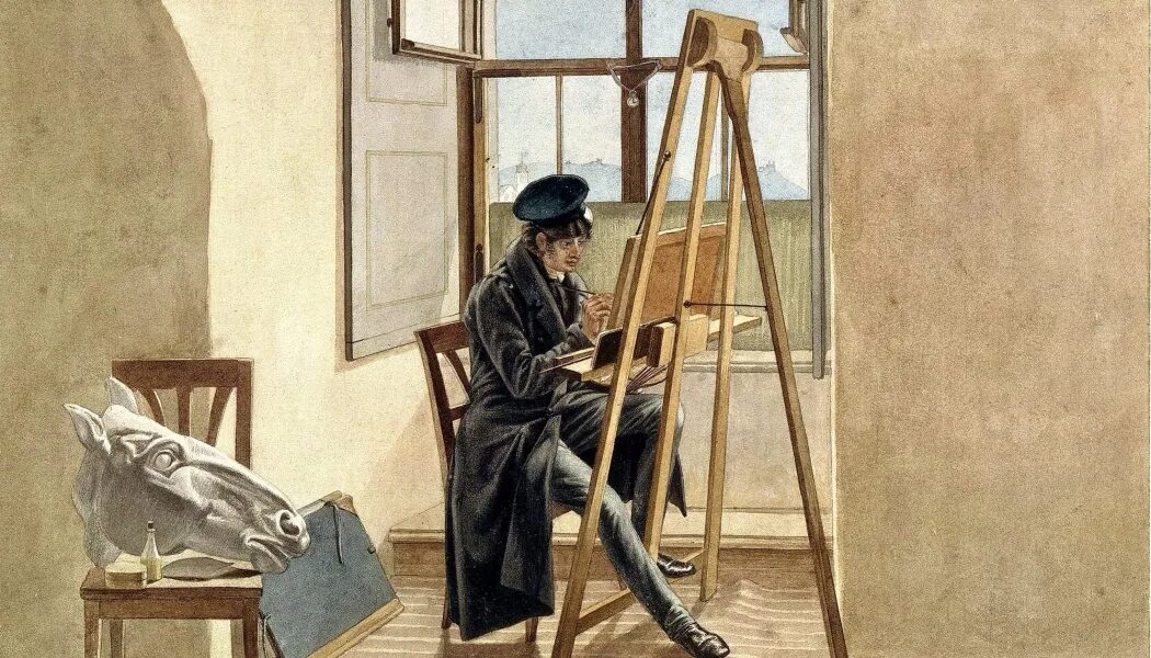 Фотосессия с мольбертом и красками. Завсегдатай зоопарка с мольбертом 9. Художник перед мольбертом. Левитановский пленэр. Картина на мольберте.