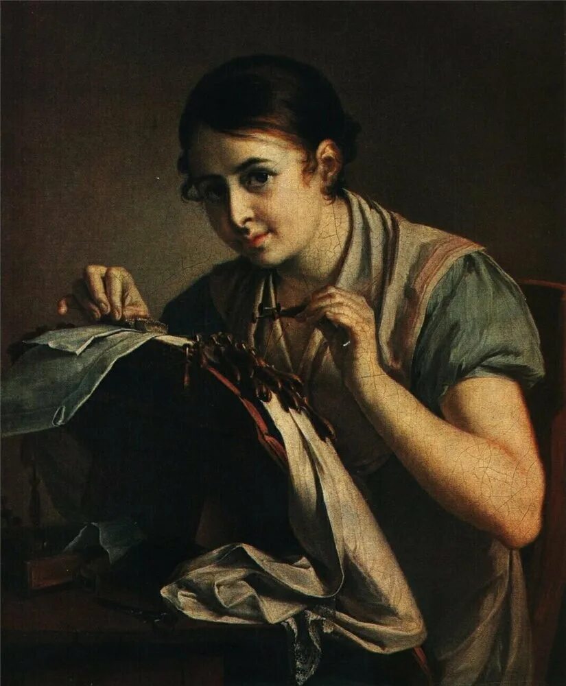 В. Тропинин кружевница картина. В. Крепостной художник тропинин. Тропинин «кружевница» 1823.
