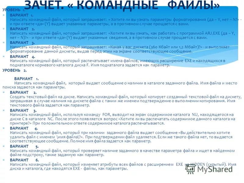 Командные расширение имеют командные файлы. Командные форматы файлов. Структура командных файлов. Кетков ю. Пакетные командные файлы.