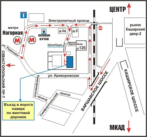 метро нагорная автобусы