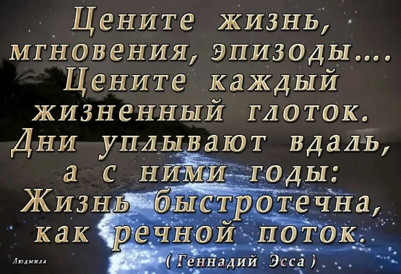 Цени мгновения жизни