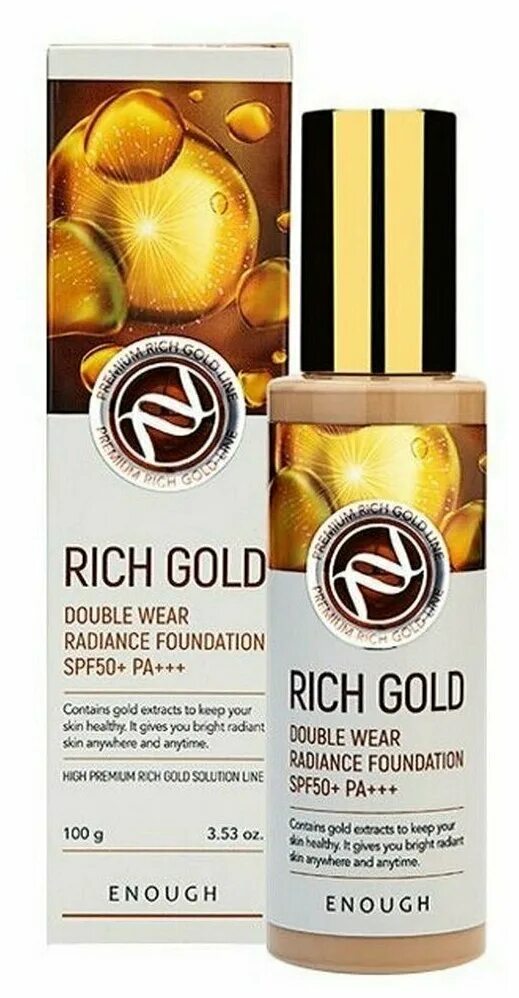 Rich gold крем. Тональный крем enough Rich Gold. Rich Gold Double Wear Radiance Foundation spf50+ pa+++. ￼ enough тональный крем Rich Gold Double Wear Radiance Foundation, SPF 50, 100 Г. Rich Gold Double Wear Radiance Foundation #21.