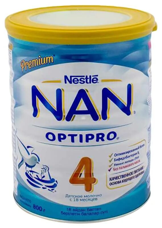 Купить смесь nan. Нан оптипро 4. Nan Optipro 4 800 гр. Молочная смесь Nestle nan Optipro 4 800г. Смесь нан 1.