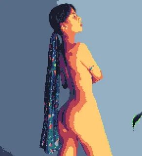 pixelart. art барышня. 