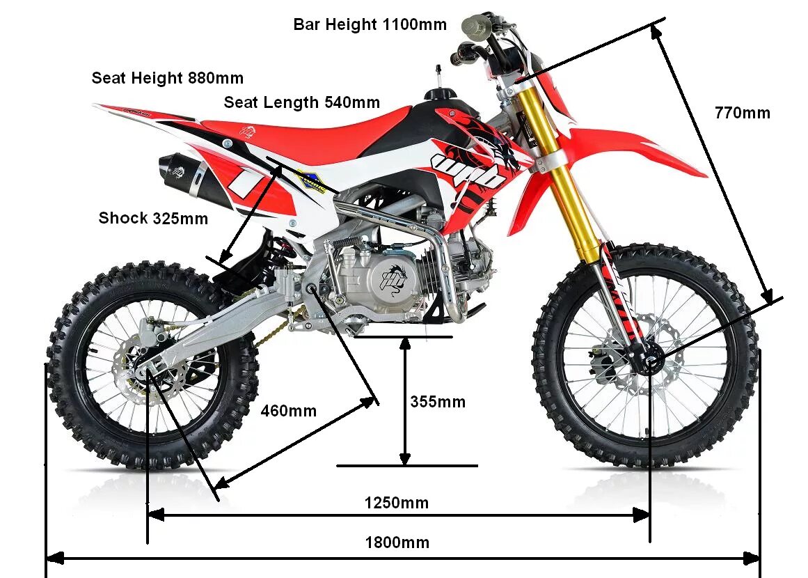 Габариты питбайка 125 кубов. Ширина колеса ТТР 125 переднего. Питбайк 110 кубов высота размер. Питбайк Кайо 110 высота. Размер питбайка 125