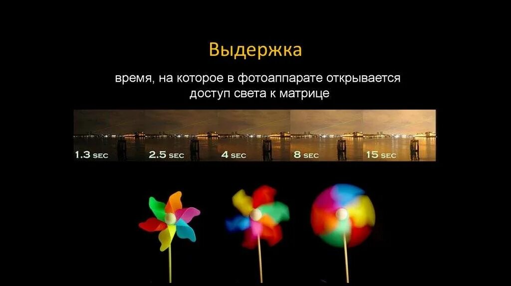 Увеличить выдержку