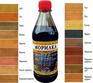 Оттенки морилки для дерева