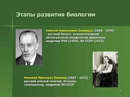 Науки эволюционной биологии