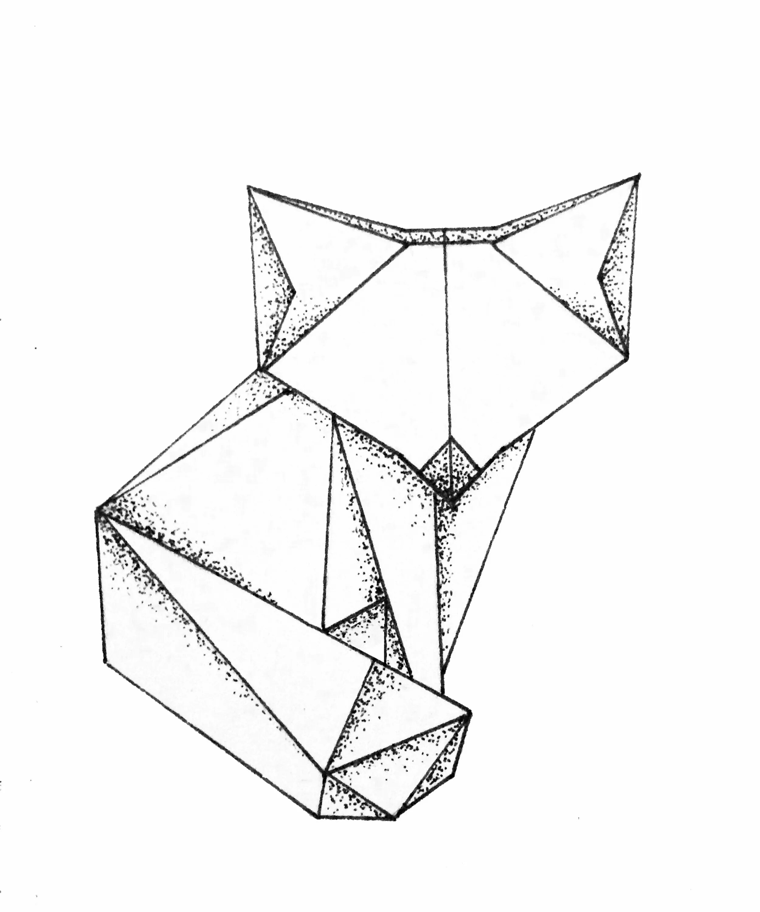 Оригами рисунок. Геометрические рисунки. Геометрическая лиса. Геометрические рисунки несложные. Эскизы из геометрических фигур.