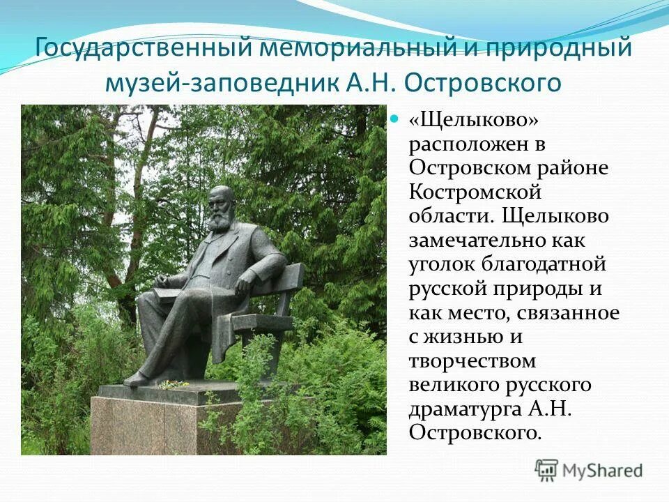 Музей-заповедник а.н. Островского Щелыково. Островский усадьба Щелыково. Щелыково усадьба Островского памятник. Островский дом музей Щелыково. Будучи человеком памятным