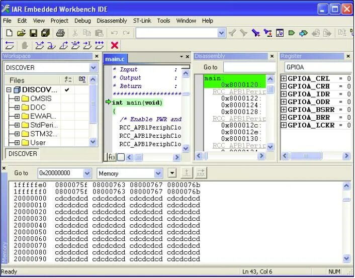 Discovering files. Iar embedded workbench stm32. Iar embedded workbench. Iar stm32. Среда программирования iar.