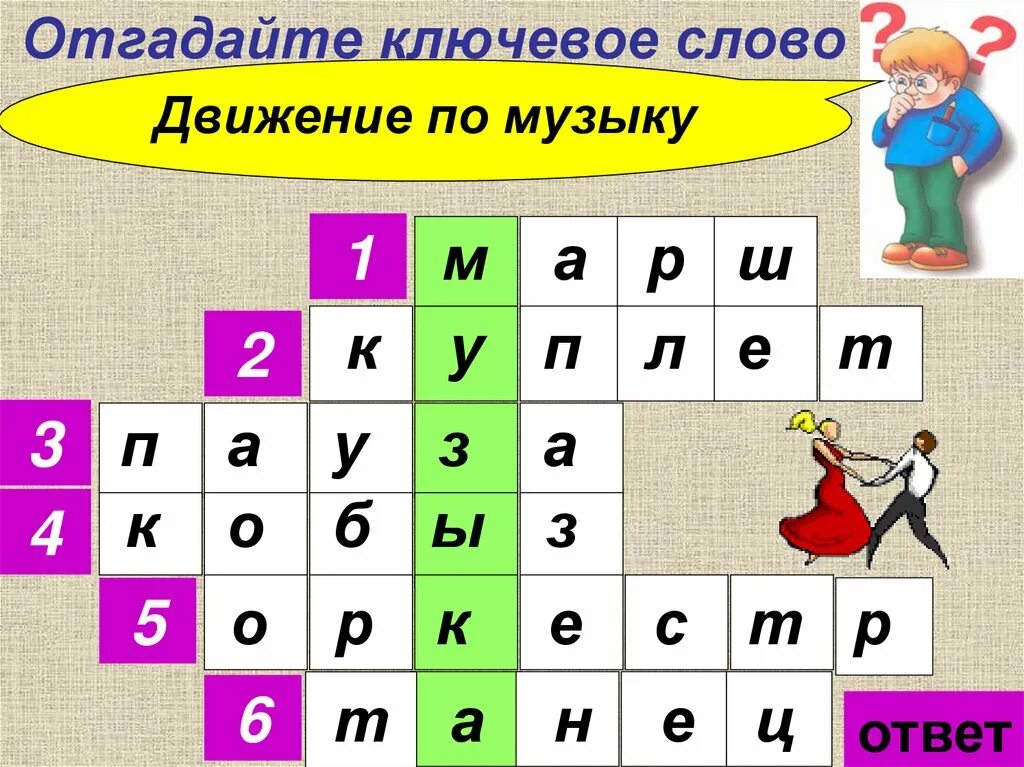 Ключевое слово музыка