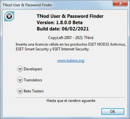 New user password. Tnod. password finder. tnodup.
