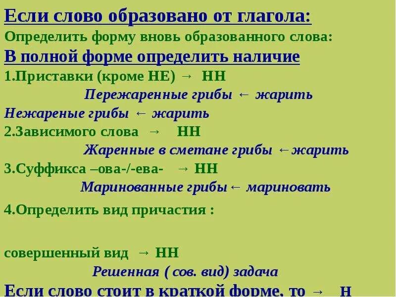 Окруженная от какого слова образовано. Слово образовано. н и нн в глаголах. н и нн в страдательных причастиях прошедшего времени. образовано от глагола.