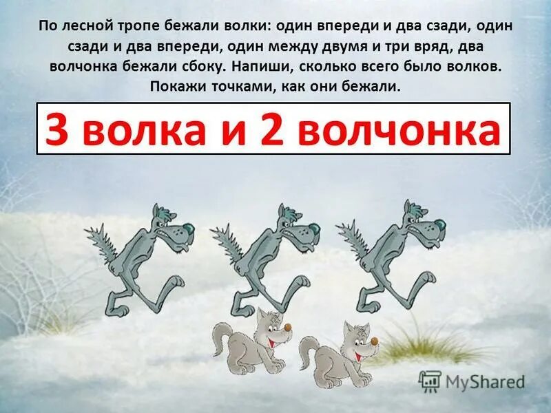 Впереди 1. По лесной тропинке бежали волки один впереди и два сзади один сзади. по лесной тропе бежали волки. один волк впереди два сзади. волк убегает сзади.
