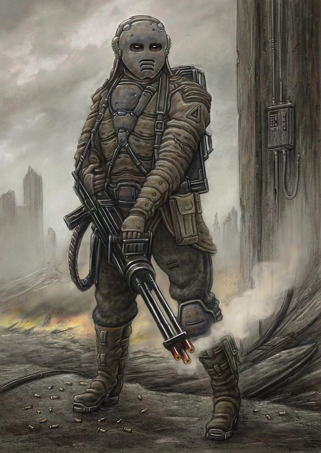 Дизельпанк солдат самурай. Рейдер fallout art. Фоллаут рейдеры арт. Pavel proskurin art оружия. Дизельпанк арт солдат.