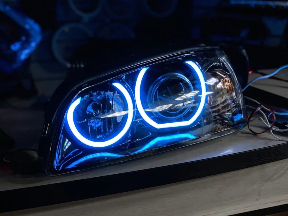Hyundai Elantra Установка Bi-LED линз и ДХО - DRIVE2