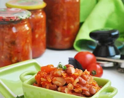Фасоль с овощами в магазине