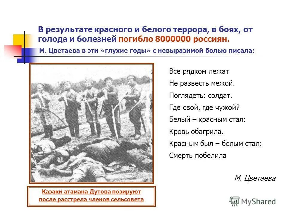 результаты красного террора