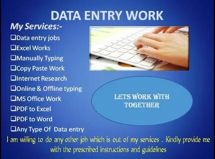 Data entry jobs