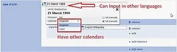 Input date value. Input date value
