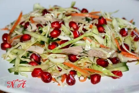 Пекинская капуста курица гранат
