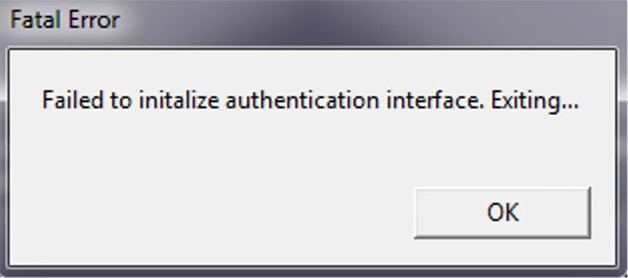 Failed to initialize authentication interface exiting CS 1.6. Failed to initialize. Failed to initialize authentication interface exiting. Ошибка при запуске КС 1.6.