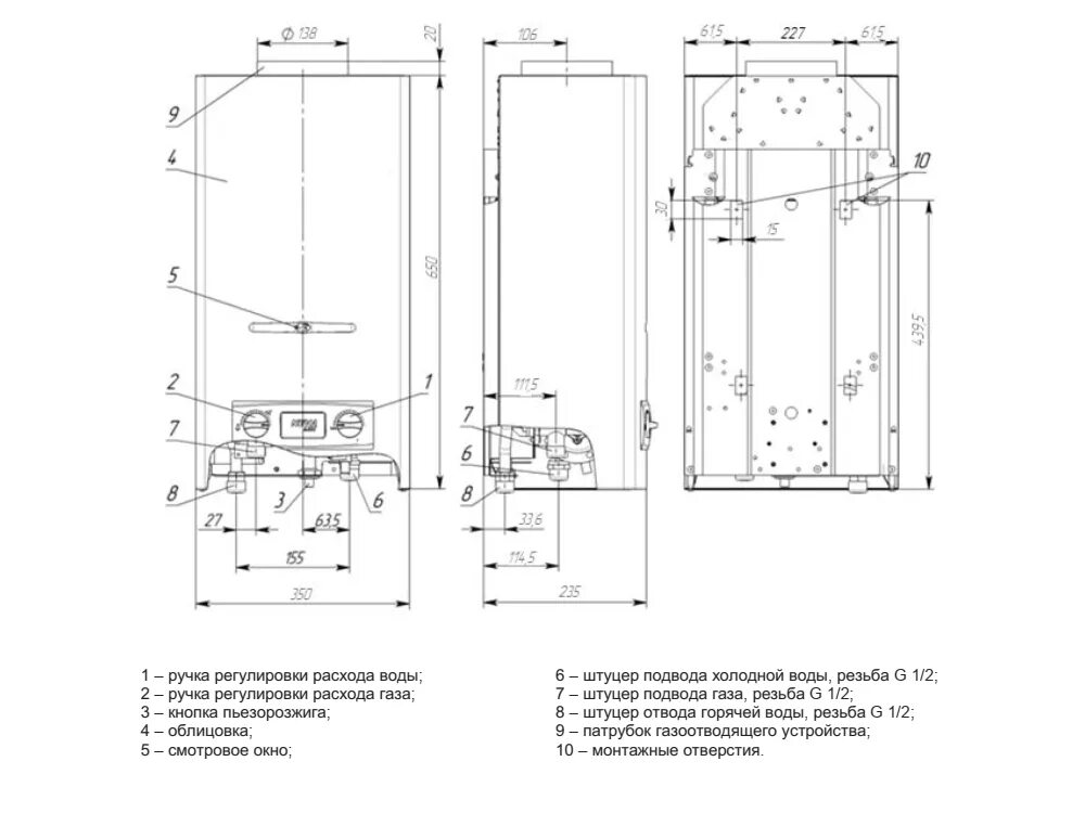 Газовая колонка описание