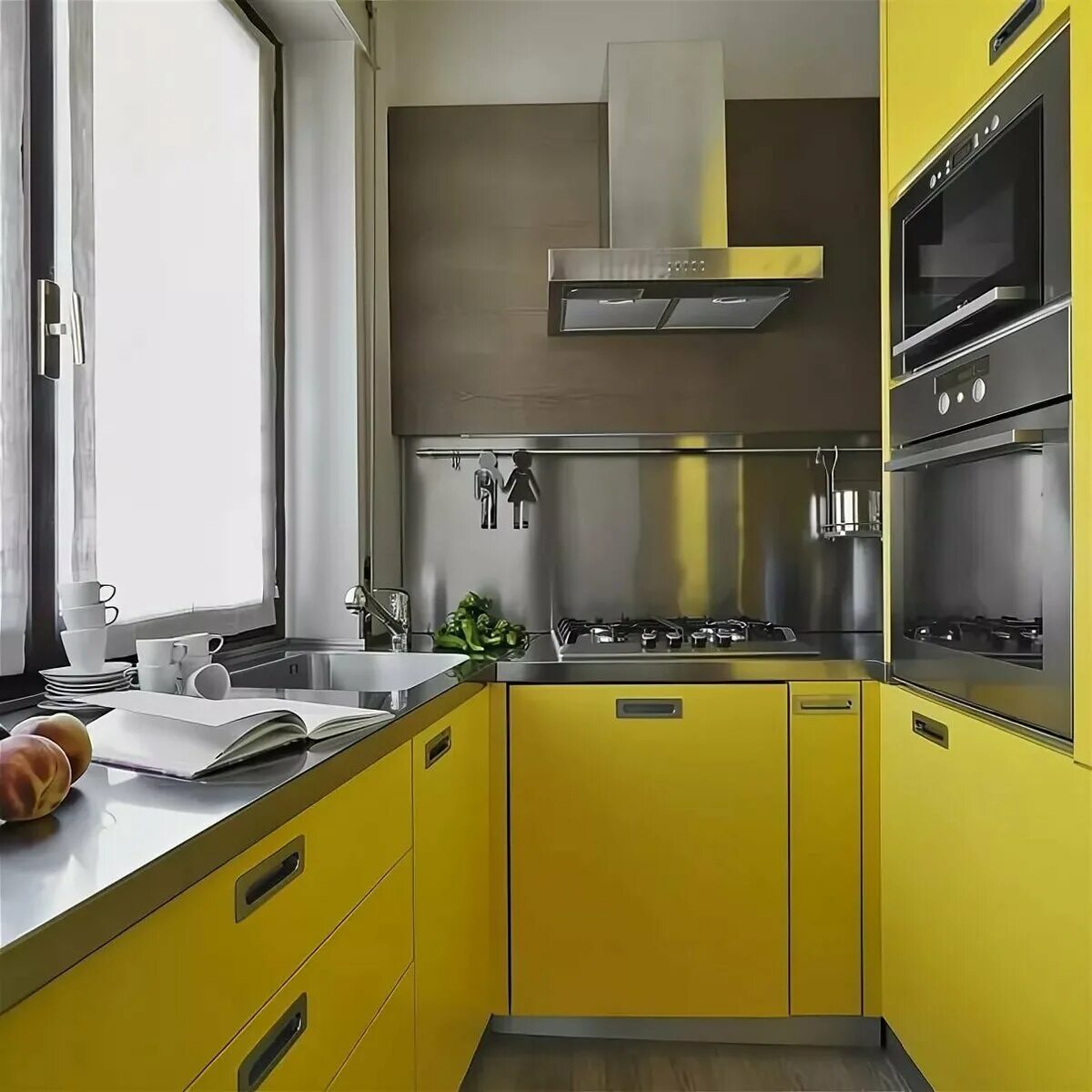 Кухня 6 отзывы. Стильные маленькие кухни. Желтые кухни. Кухня в желтом цвете. Красивые небольшие кухни.